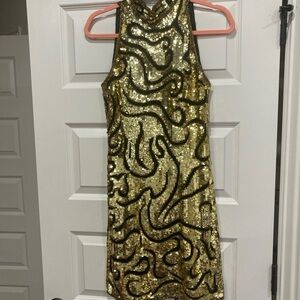 Sean Collection Black Silk Dress